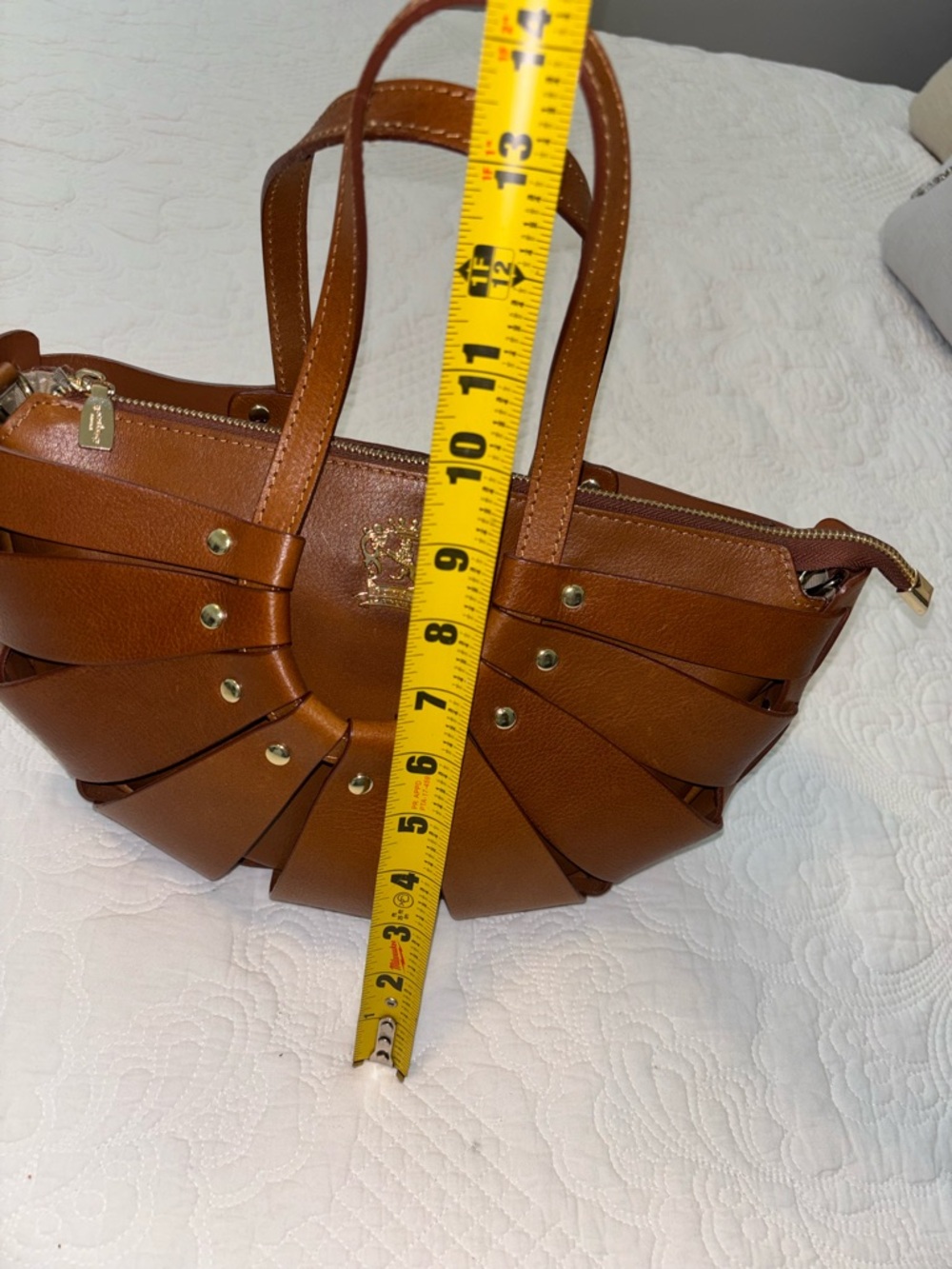 Cute classy leather Women’s Brown Leather Tote Handbag - Picture 3 of 9